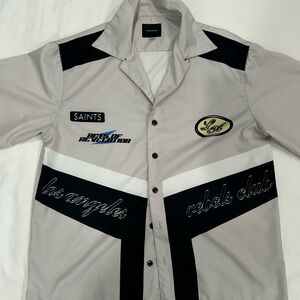 PacSun Gray and Black Casual Button Down Shirt Size Small